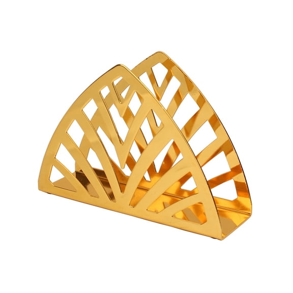 1 pcs Napkin Holders, Golden Metal Napkin Holder, Table Napkin Organizer, Gold Napkin Holder Triangle Shape Vertical Type, Tissue Dispenser for Kitchen & Picnic