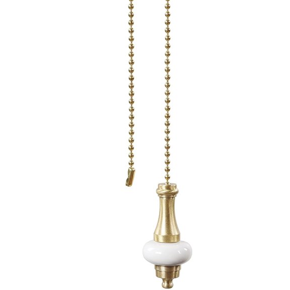 1 pcs Porcelain Ceiling Fan Pull Chain with Solid Brass Hardware