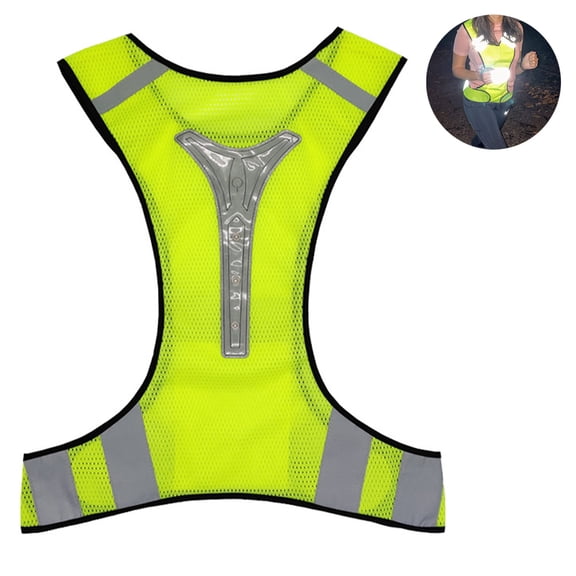 1 pcs Reflective Night Running Vest with Adjustable Strap & Breathable Holes, Ultrathin Lightweight Safety Vest with 360° High Visibility for Running, Jogging, Cycling, Hiking, Walking