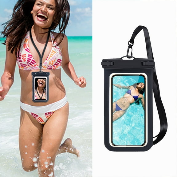 1 pcs Waterproof Phone Pouches Bags Holder, Cell Phone Water Protectors for Swimming, IPX8 Waterproof Phone case Cover Fits for iPhone 15 14 13 Pro Max 12 11 and Galaxy S24 S23 Ultra Up to 6.7"