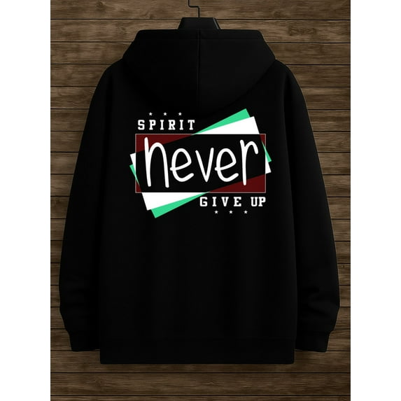 1 pcs funny hoodies sweatshirt men's sweater hoodie black Casual Solid Basic Hooded Sweatshirt Streetwear For Winter Fall, As Gifts All-Season Fitness Top, Sleek Sporty Look, Durable Sportswear winte