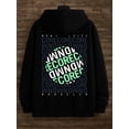 thumbnail image 1 of 1 pcs graphic hoodies hoodies & sweatshirt mens regular fit black All-Season Fitness Top, Sleek Sporty Look, Durable Sportswear Drawstring Comfortable Oversized Hooded Pullover Sweatshirt vintage hal, 1 of 7