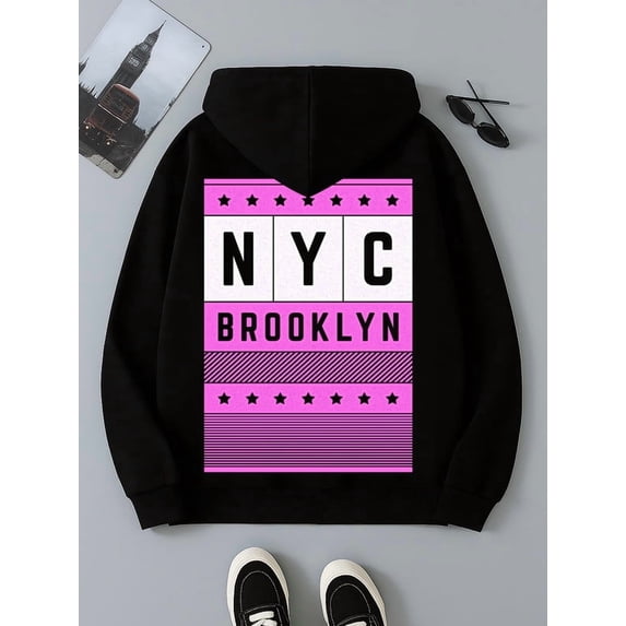 1 pcs graphic hoodies sweatshirt for men polyester black All-Season Fitness Top, Sleek Sporty Look, Durable Sportswear New Spring and Autumn Season Printed Hoodie in Style halloween christian vintag
