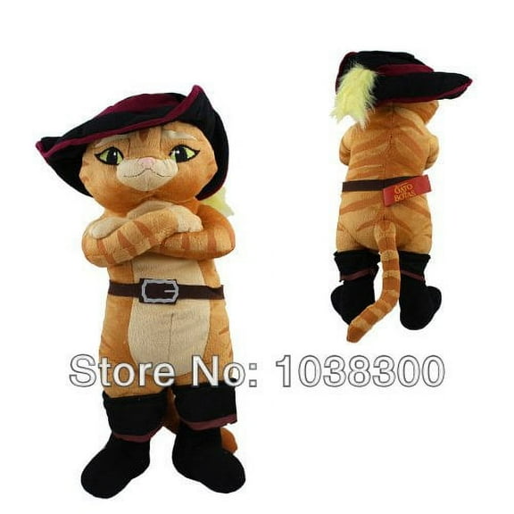 1(pcs) x New Super Cute Shrek Puss In Boots 40cm Authentic Soft Plush Toy Doll Great Gift for Kids PT1145