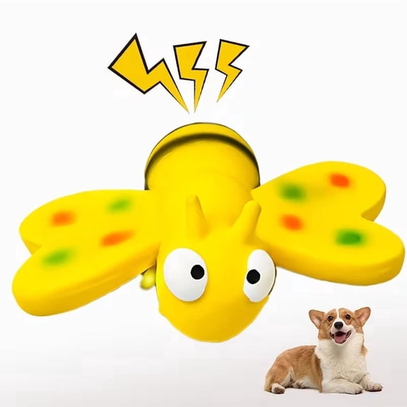 Pet Latex Sound Toy - Interactive Little Bee Shaped Chewing Toy for Dogs and Cats, Bite-Resistant, Safe Teeth Cleaning and Decompression Fun