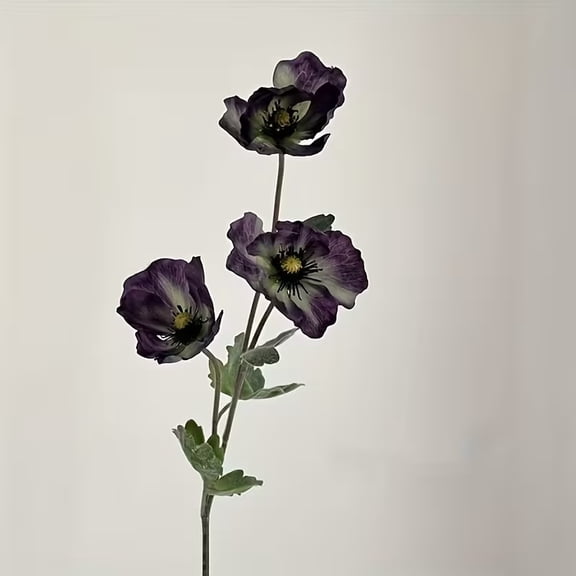 1 piece, 3 simulated Siberian violets bouquet, 27.95 inches classic bohemian wedding decoration - suitable for Halloween, Christmas, Easter, Valentine's Day floral arrangements