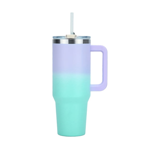 1 piece 30 oz 40 oz tumbler with handle and straw stainless steel vacuum insulated tumbler tea or iced coffee tumbler for hot or cold drinks