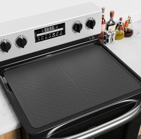 1 piece - 71*50 (28in*20in) - Standard Thick Silicone Stove Mat, Electric Stove Top Protective Mat, Kitchen Countertop Dish Draining Mat, Non-slip Stove Mat, Heat Insulation