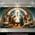 thumbnail image 1 of 1 piece, Christmas banner background decoration, 2D flat background wall hanging decorative banner, party supplies, indoor/outdoor party decoration, entrance passage, terrace, garden wall hanging ban, 1 of 6