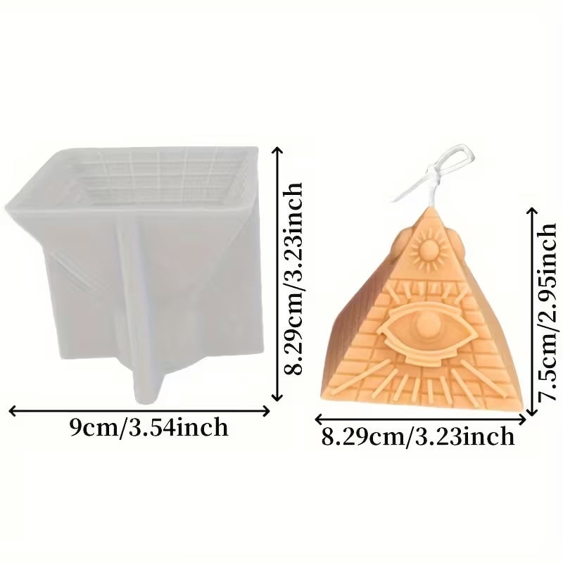1 piece Egyptian candle mold Egyptian Pyramid with Eye of Power Scented Candle Silicone Mold - Unique irregular shape, suitable for handicrafts and home decoration ornaments silicone mold
