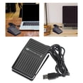 thumbnail image 1 of 1 piece Game Black HID USB Single Foot Pedal Switch Shell Waterproof Momentary Pedal Controller Keyboard Action Keystrokes for PC, 1 of 8