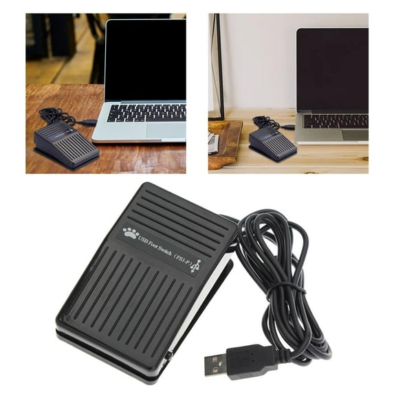 1 piece Game Black HID USB Single Foot Pedal Switch Shell Waterproof Momentary Pedal Controller Keyboard Action Keystrokes for PC