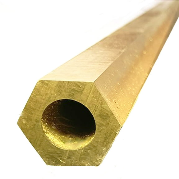 1 piece Hollow hexagonal copper tube, Outer diameter40mmx inside diameter 20mm x length100mm