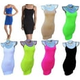 thumbnail image 1 of 1 piece Intimates Sphaghetti Strap Plain Smooth Women Seamless Full Slips (cm101) (BLACK), 1 of 1