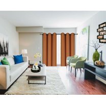 1 piece K68 brick blackout unlined heavy thick 2 layered thermal panel window curtain grommets treatment 37" wide X 84" length