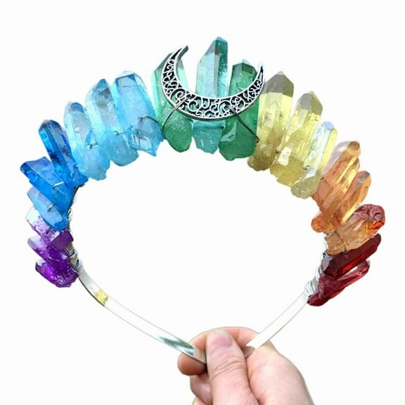 (1 piece) Multicolor Crystal Stone Rainbow headband-Little Moon