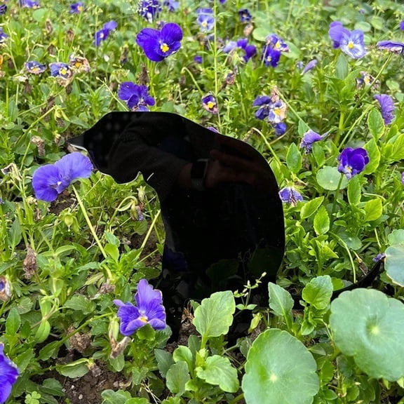 1 piece, black cat garden pile decoration, metal cat silhouette hollow ground insert, garden animal statue, suitable for outdoor lawn garden courtyard decoration, gift