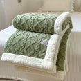 1 piece doublesided plush bed blanket, autumn and winter thickened