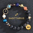 thumbnail image 1 of 1 piece of eight planets and twelve zodiac signs bracelet with frosted stone beads, perfect for daily wear, gifts and birthday gifts for women and men, 1 of 20
