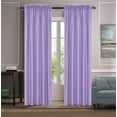 thumbnail image 1 of 1 piece faux silk solid curtain drapes semi sheer see thru panels with rod pocket for any bedroom living room or patio door MR2 Lilac Color 55" Wide X 84"Long, 1 of 4