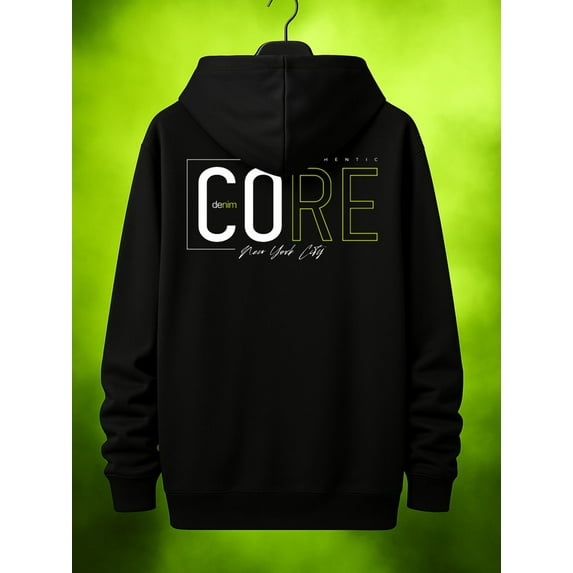 1 piece graphic hoodies hoodies men's polyester black Breathable stretch fabric, crew neck long sleeve sweatshirt suitable for autumn outdoor sports and casual wear Everyday & Formal Wear spring aut