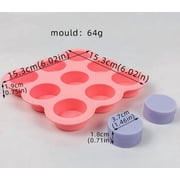1 piece of nine-hole small cylinder with different flower and grass shapes food-grade silicone mold chocolate candy jelly jelly mold DIY handmade soap mold Multifunctional food mold