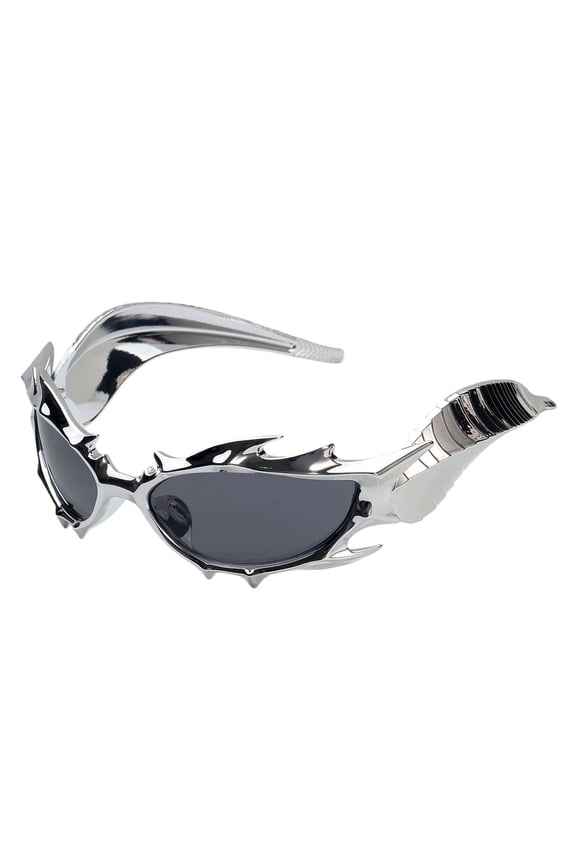 DELON Original Designer Sci-Fi Cyberpunk Decorative Glasses, Chinese Dragon & Dragon Horn Mascot Design, Novel Personalized Style