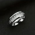 thumbnail image 1 of 1 piece of fashionable piano keys for men's piano ring, birthday gift for men and women's daily wear ring accessories, anniversary gift,silver,10, 1 of 10