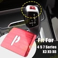 thumbnail image 1 of 1 piece red aluminum gear shift knob lever parking P button decorative, 1 of 11