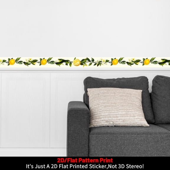 1 piece, self-adhesive PVC wall wallpaper frame, wall edge decorative stickers -2D flat art and fashion pattern design, 196.853.94 inches (50010 cm), furniture decorative stickers, tear and stick i