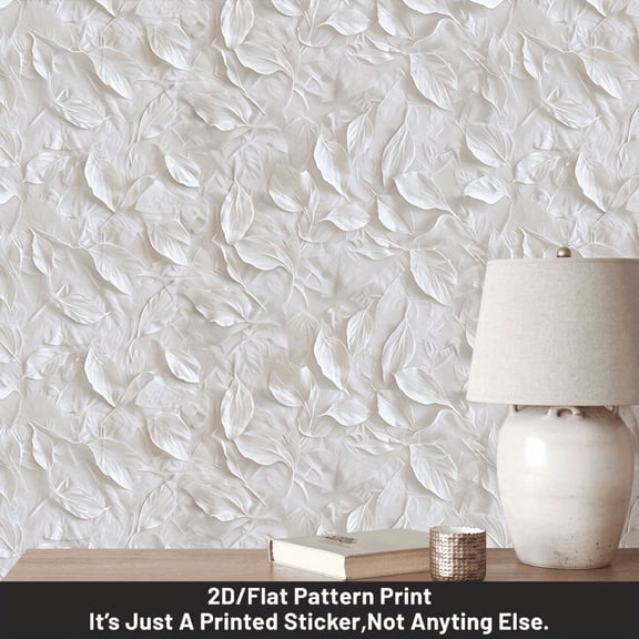 1 piece, self-adhesive and removable wallpaper wall sticker, 2D flat French retro leaf pattern PVC wallpaper, can be spliced, home background wall decoration wallpaper, suitable for kitchen, living r