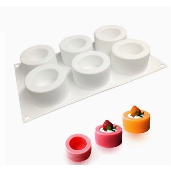 1 piece six-piece pudding silicone cake mold mousse cup ice cup mold crystal pastry glue flower pot Multifunctional food mold