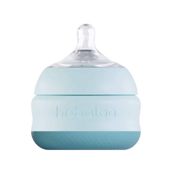 Babaloo Baby-Led Silicone Baby Bottle, Airless, Anti-Colic, 5oz Bleu 1pk
