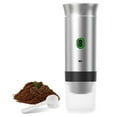 thumbnail image 1 of 1 * portable coffee maker 1 * usb cable 1 * spoon-Silver, 1 of 6