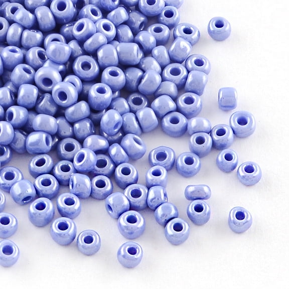 1 pound Glass Seed Beads Opaque colors Lustered Round Cornflower Blue 2mm Hole: 1mm 30000pcs/pound
