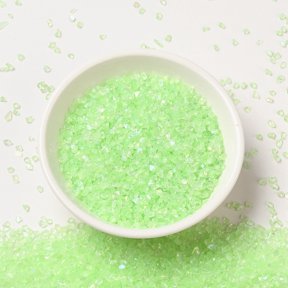 1 pound Transparent Electroplate Crushed Glass Craft AB color Plated Irregular Glass Chips for Nail Arts DIY Vase Filler Light Green 1.5~2x1.5~2mm