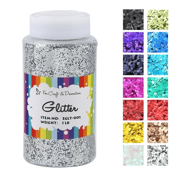 1 pound bottled DIY Art & Craft Chunky Glitter for Craft and Decoration