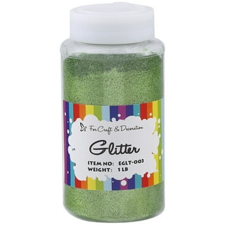 (Green) Craft Glitter 1.10 Pound (500 Gram) Bottle for Craft and Decoration  