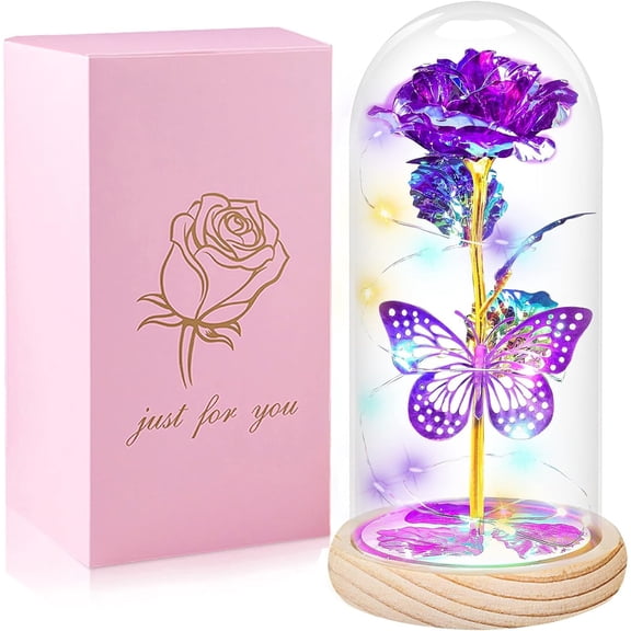 1-purple Butterfly Flower Gifts for Women Mom