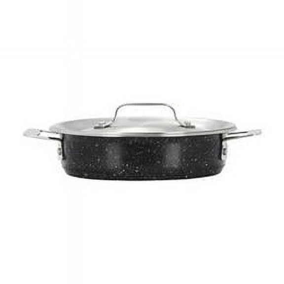 1 qt 24 oz Hotstone Galaxy Cucina Round Casserole with Lid - Induction Bottom