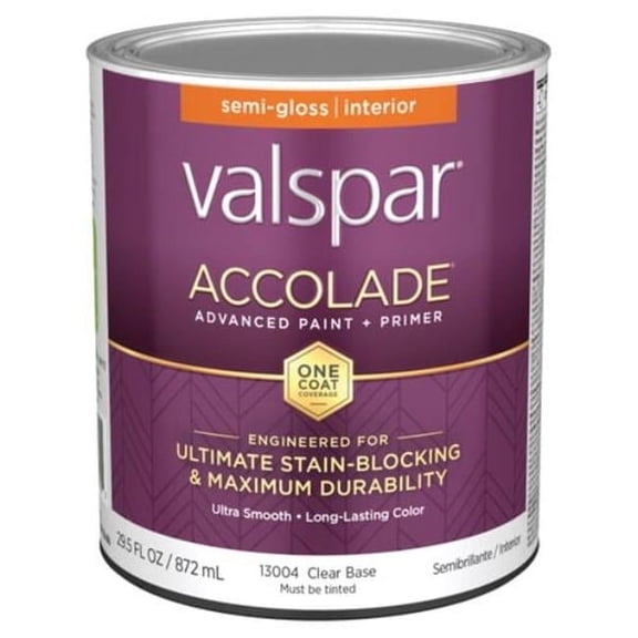 1 qt. Accolade Acrylic Latex All Purpose Semi-Gloss Paint, Clear