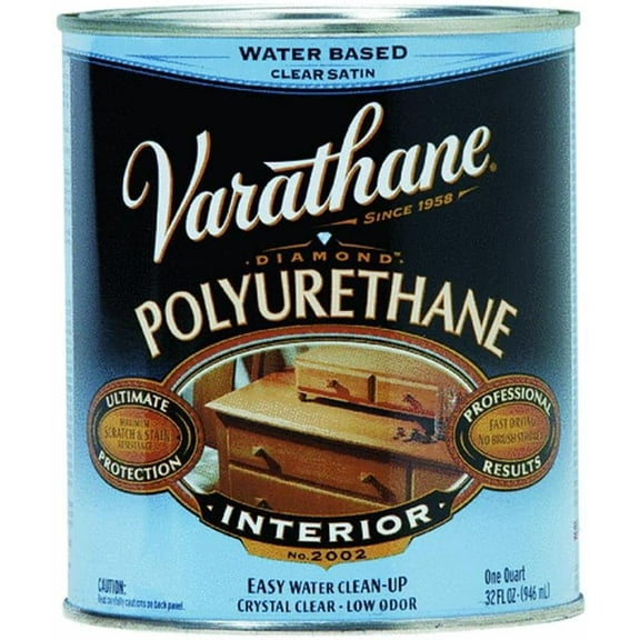 1-qt. Clear Satin Water-Based Indoor Polyurethane 2-Pack