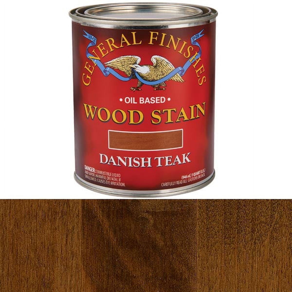 1 qt General Finishes DTQT Danish Teak Wood Stain OilBased