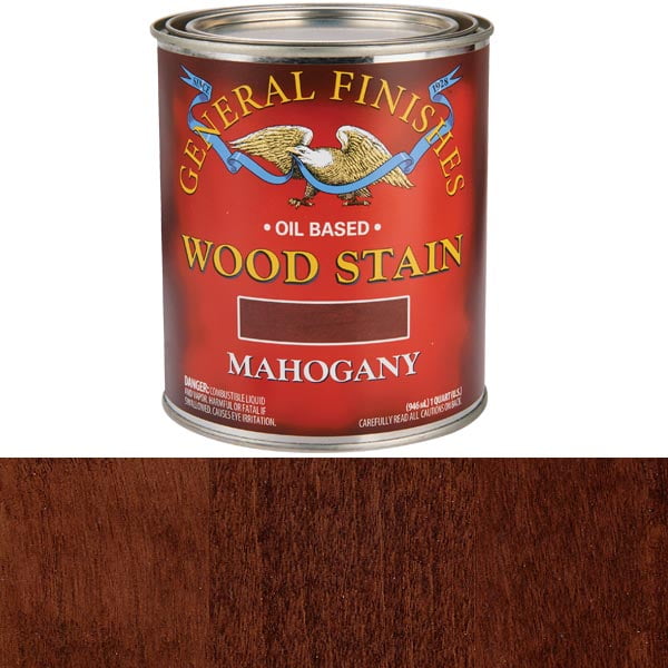1 qt General Finishes MAQT Mahogany Wood Stain OilBased Stain