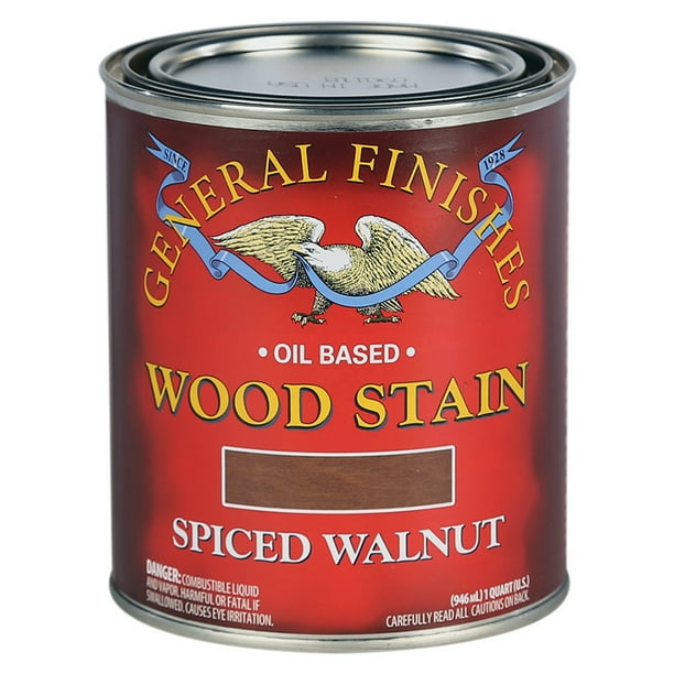 1 qt General Finishes SWQT Spiced Walnut Wood Stain OilBased