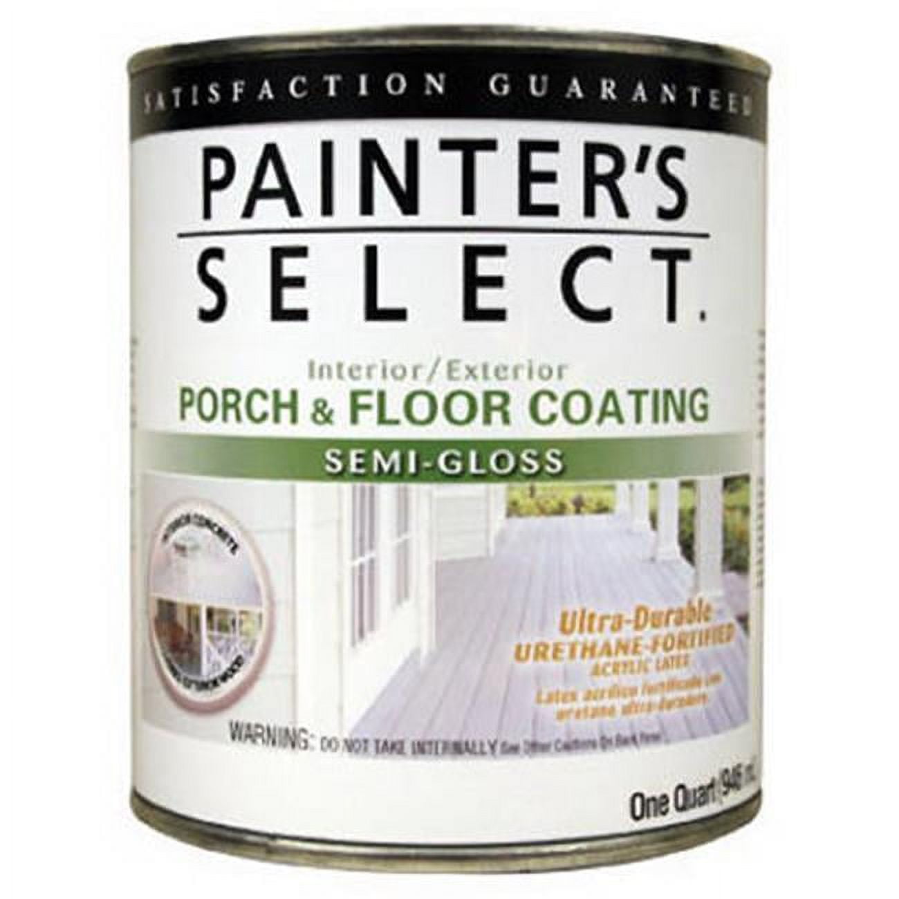 1 qt Interior \u0026 Exterior Semi-Gloss Porch \u0026 Floor Coating, Urethane Fortified - Medium Gray