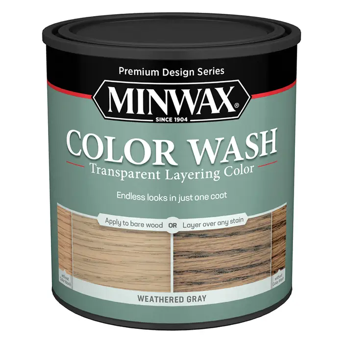 Minwax Color Wash Weathered Gray Transparent Wood Stain - Semi-Transparent - 1 Qt
