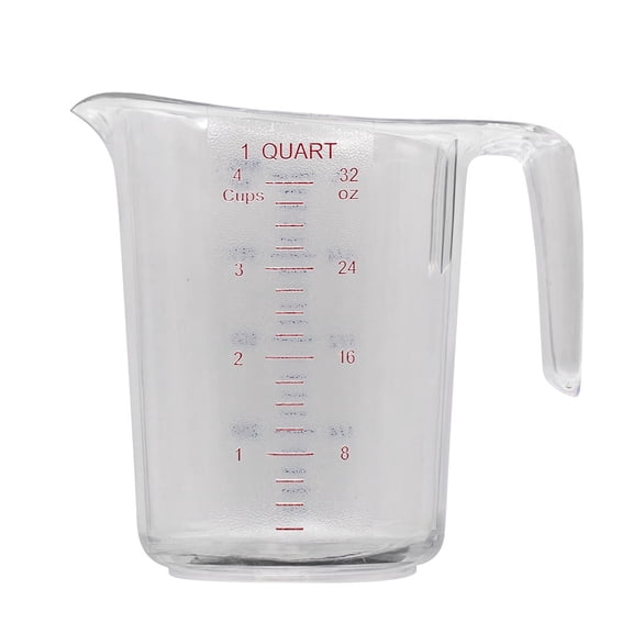 1 qt. Polycarbonate Clear Measuring Cup w/ Handle, Each