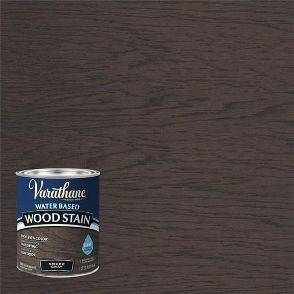 1 qt. Semi-Transparent Smoke Gray Water-Based Wood Stain, Pack of 2