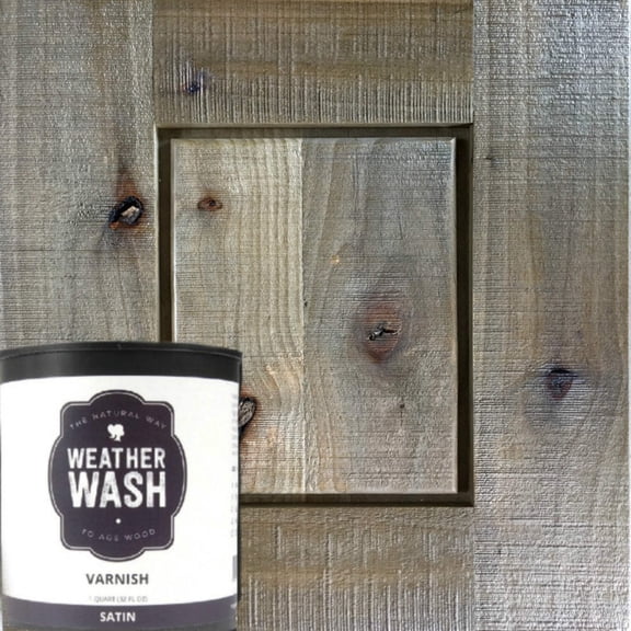 1 qt. Weatherwash Clear Satin Water-Based Sealer Interior Varnish